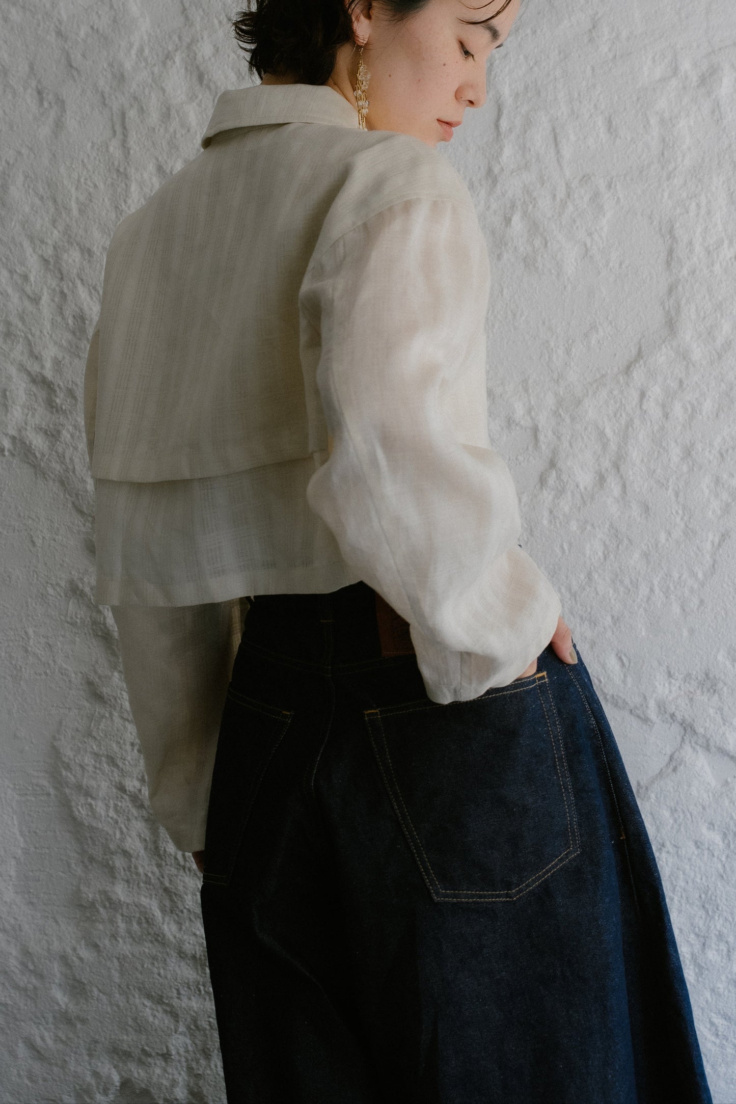 mailing stamp petal denim (indigo)