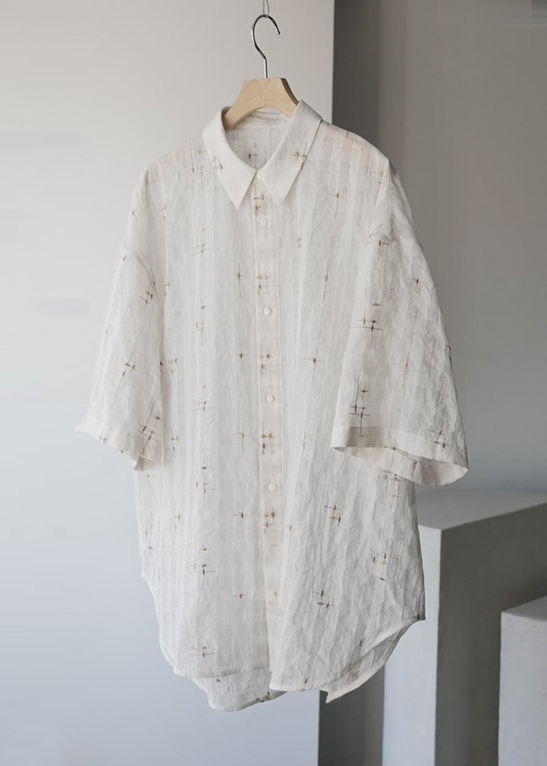sparkle embroidery shirt (white)