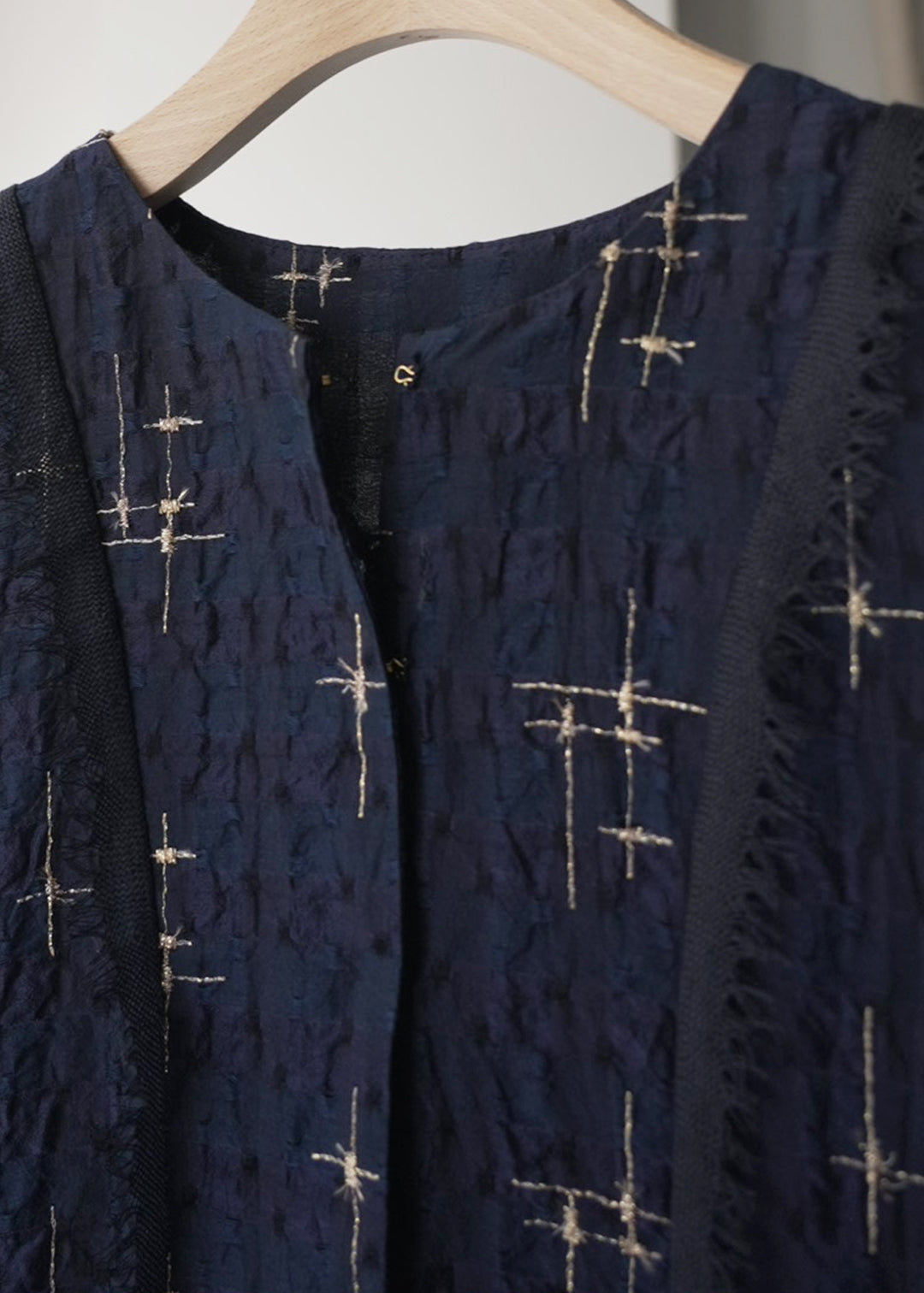 sparkle embroidery dress (navy)