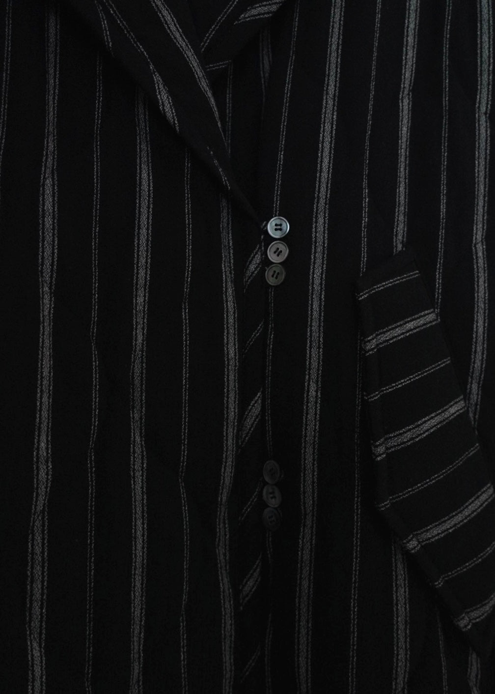 條紋被套外套(黑色)