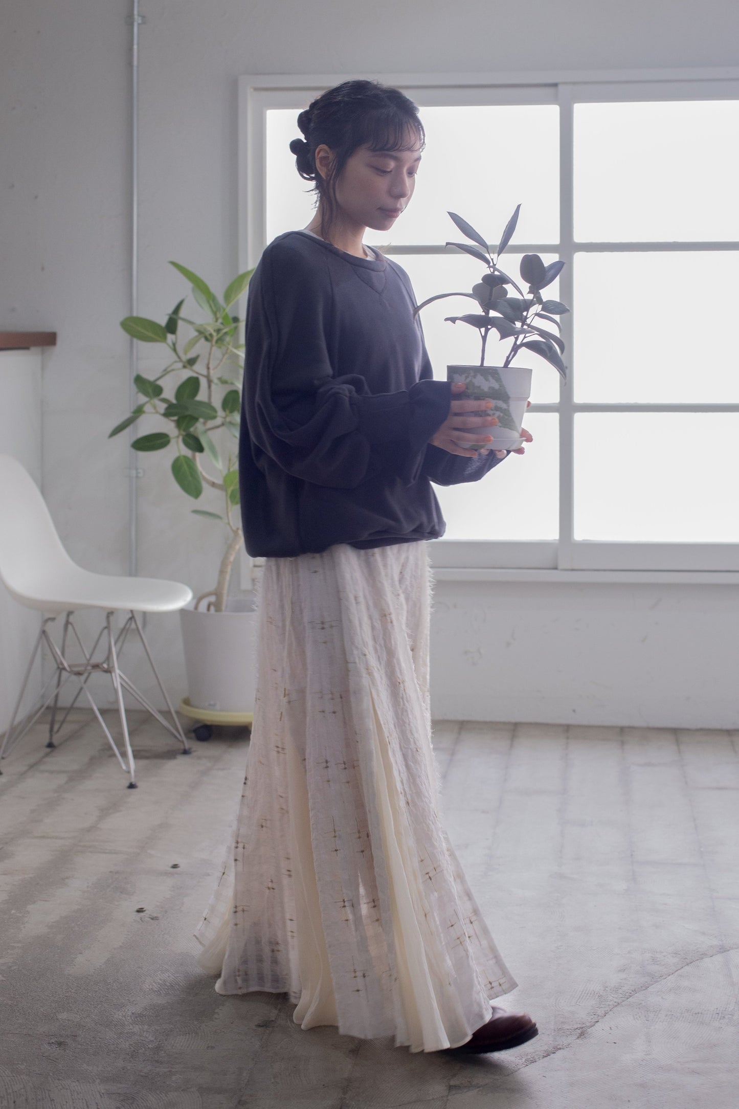 lib band sleeve pullover (charcoal)