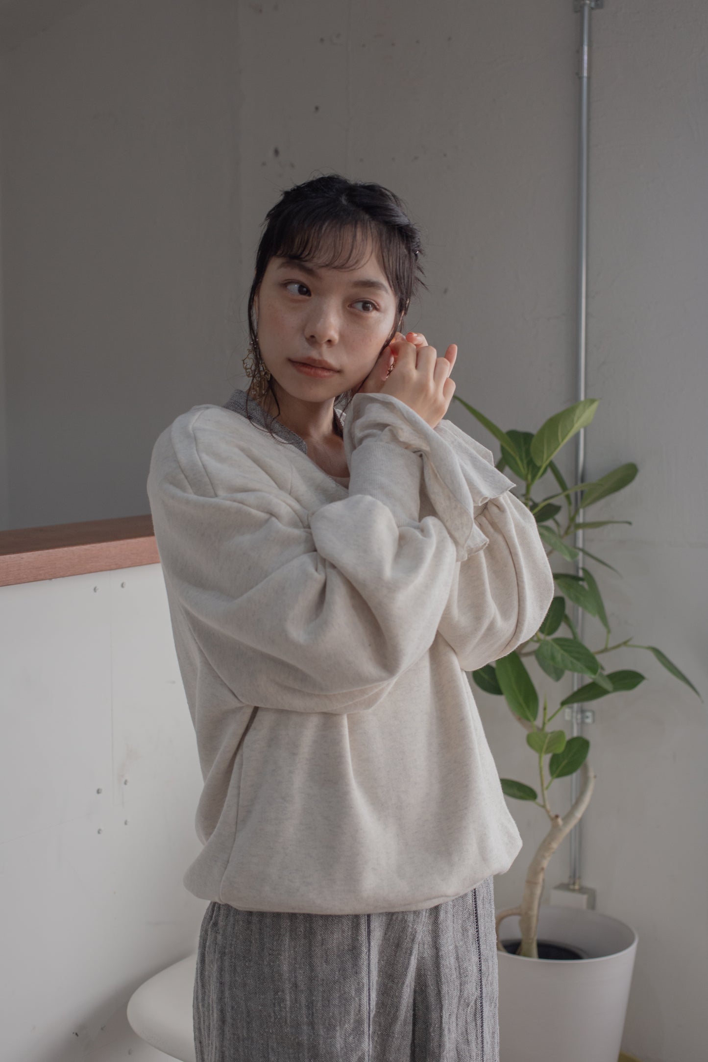 lib 綁帶袖套衫(白色)