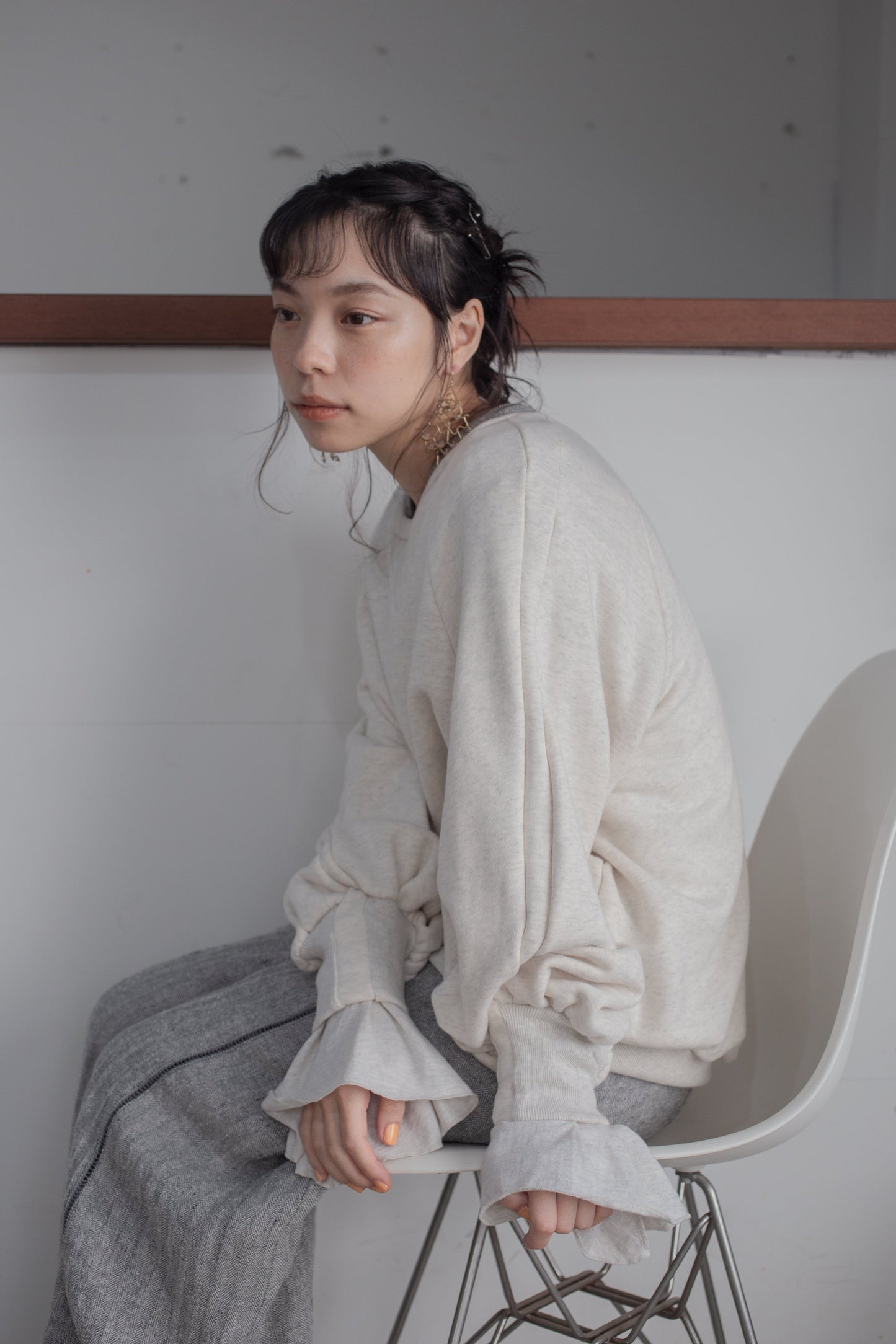 lib 綁帶袖套衫(白色)