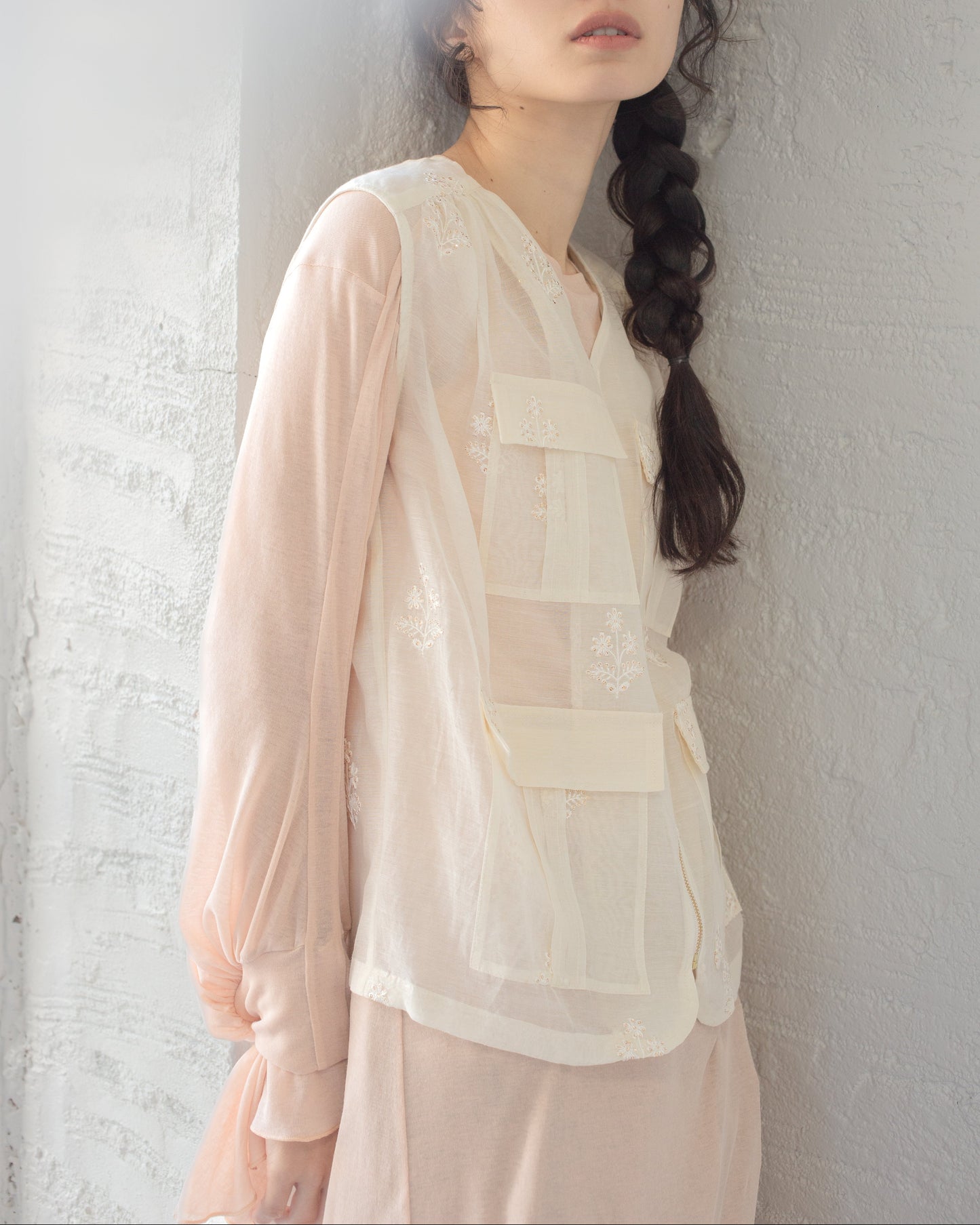 lib band long sleeve dress ( pail coral )