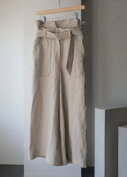 dish cloth linen pants (beige)