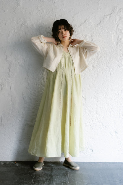 <ご予約商品> patch lace linen dress