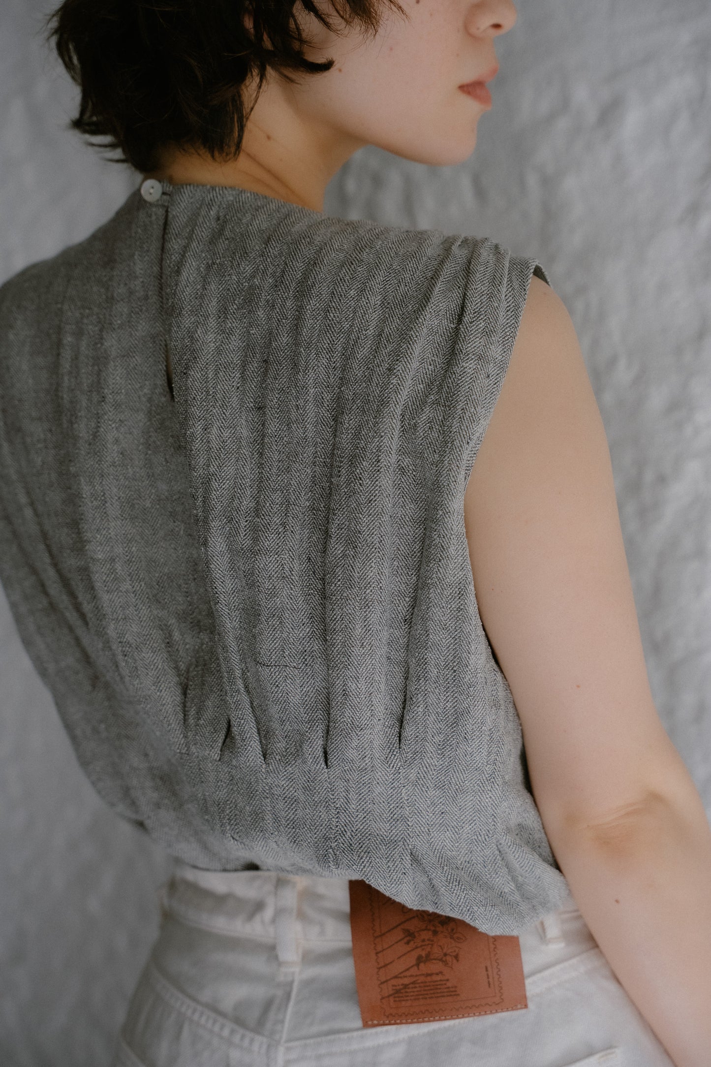 <ご予約商品> shell tops ( gray )