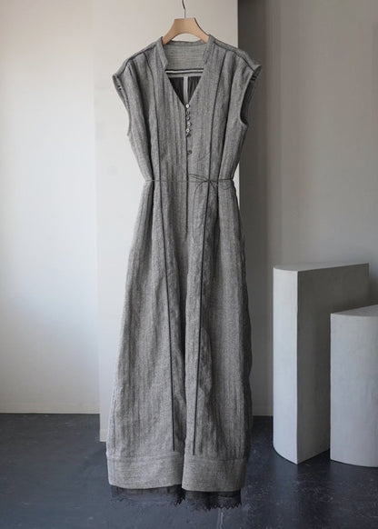 <ご予約商品> herringbone patch lace jump suit