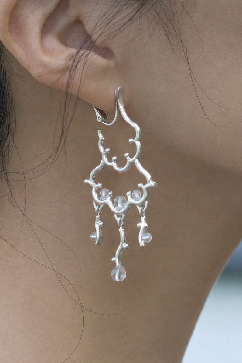 [ pre order ] chandelier series vol.6 "Dew" pierce & earring ( silver )