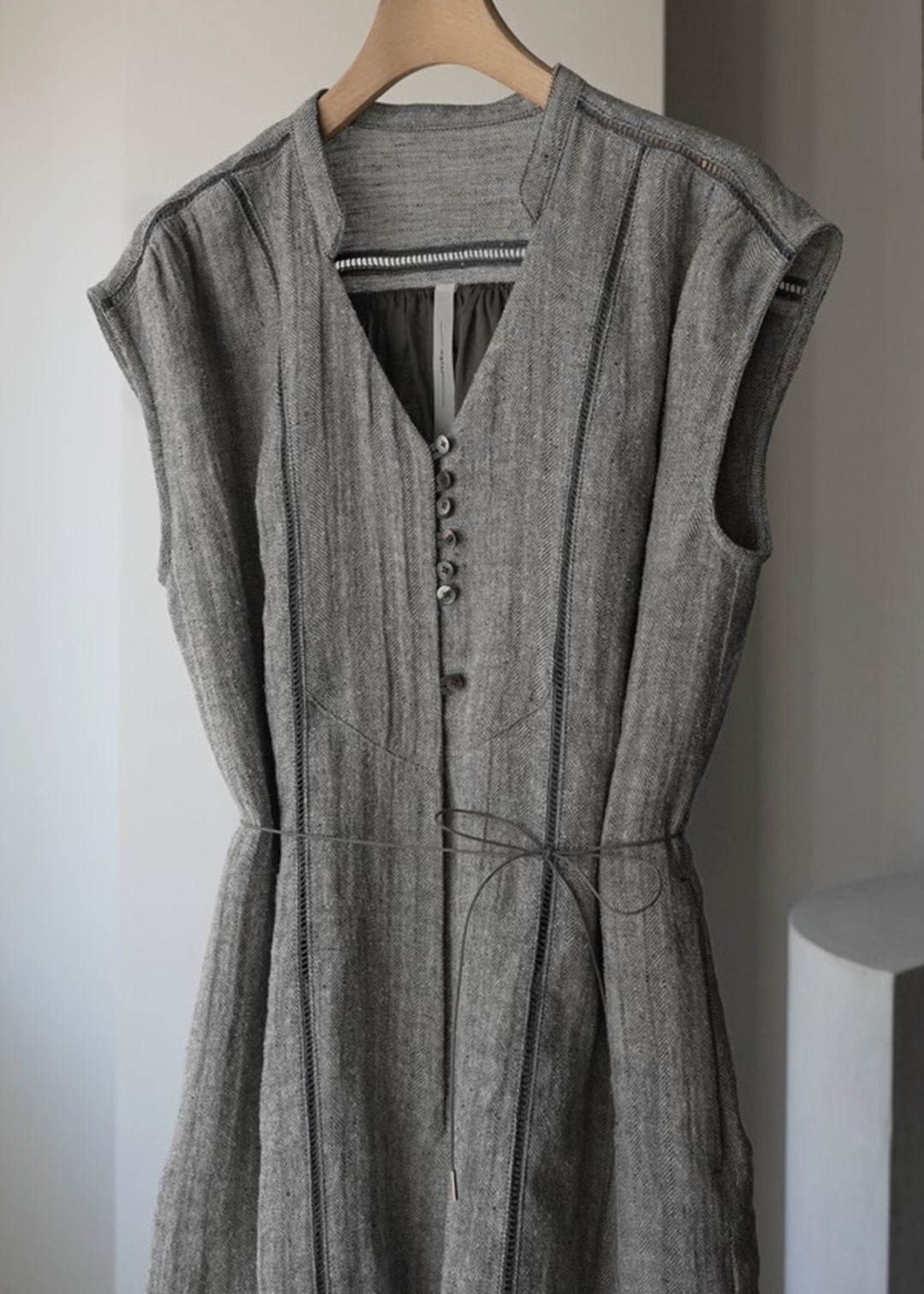 <ご予約商品> herringbone patch lace jump suit