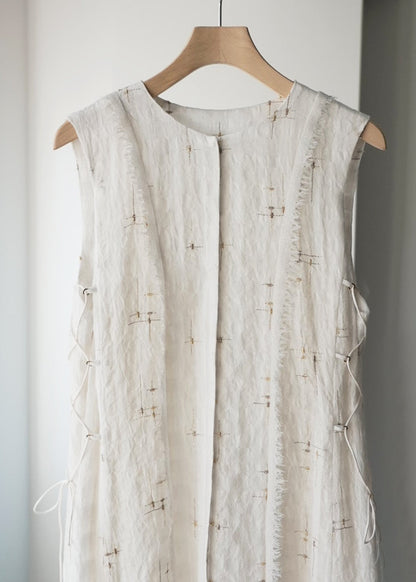 sparkle embroidery dress (white)