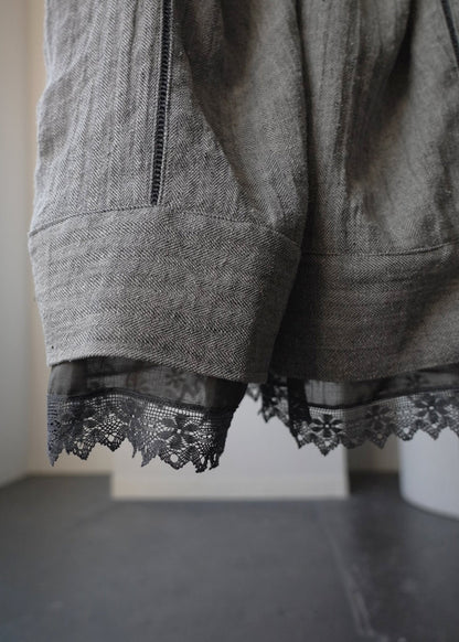 <ご予約商品> herringbone patch lace jump suit