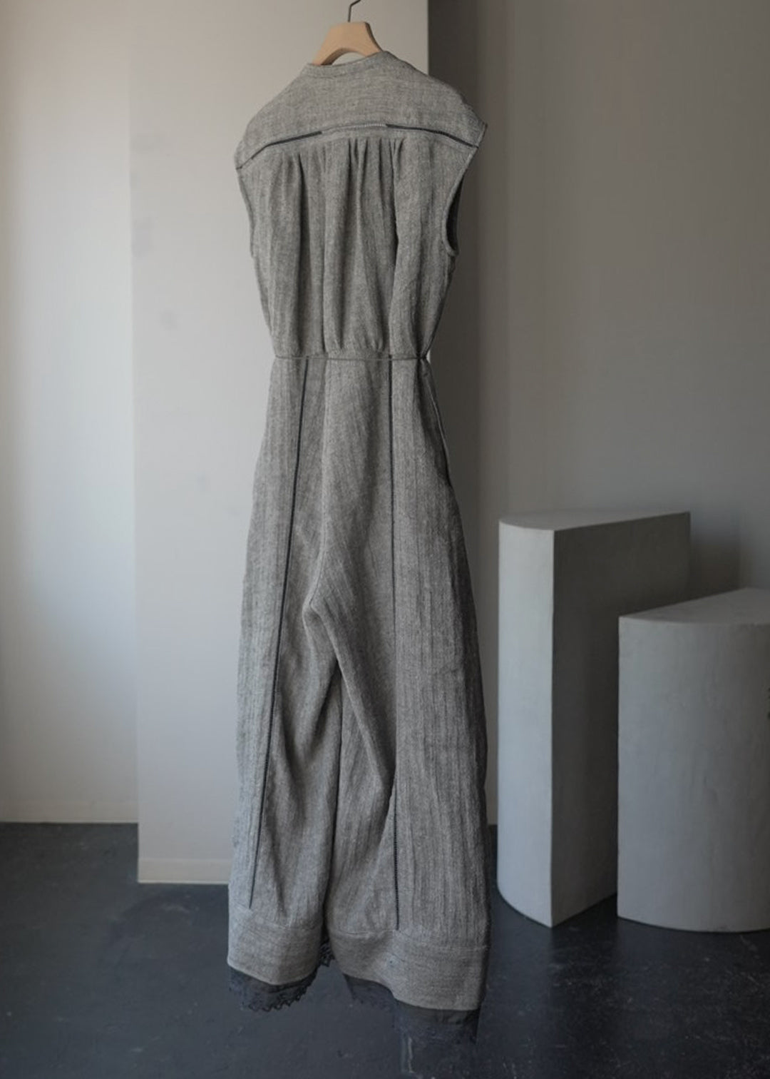 <ご予約商品> herringbone patch lace jump suit