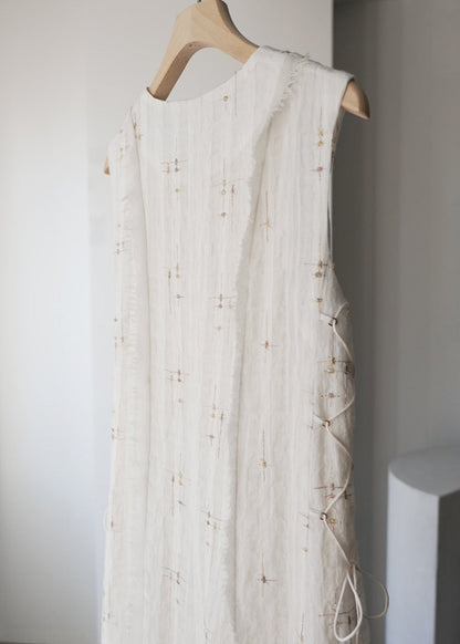 sparkle embroidery dress (white)