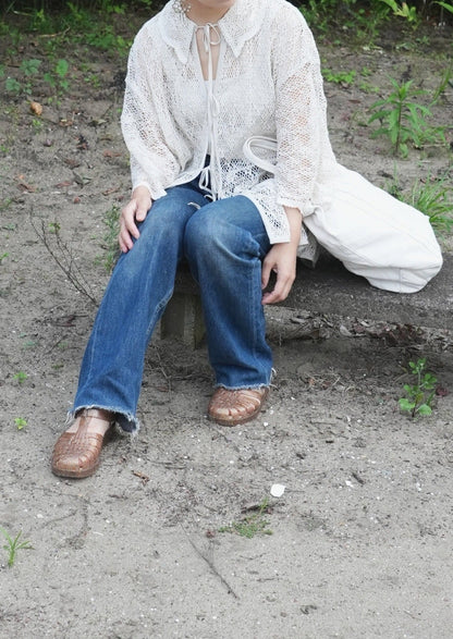 pottery rim lace shirt (écru)