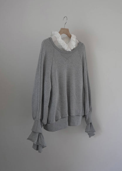 lib band sleeve pullover (gray)