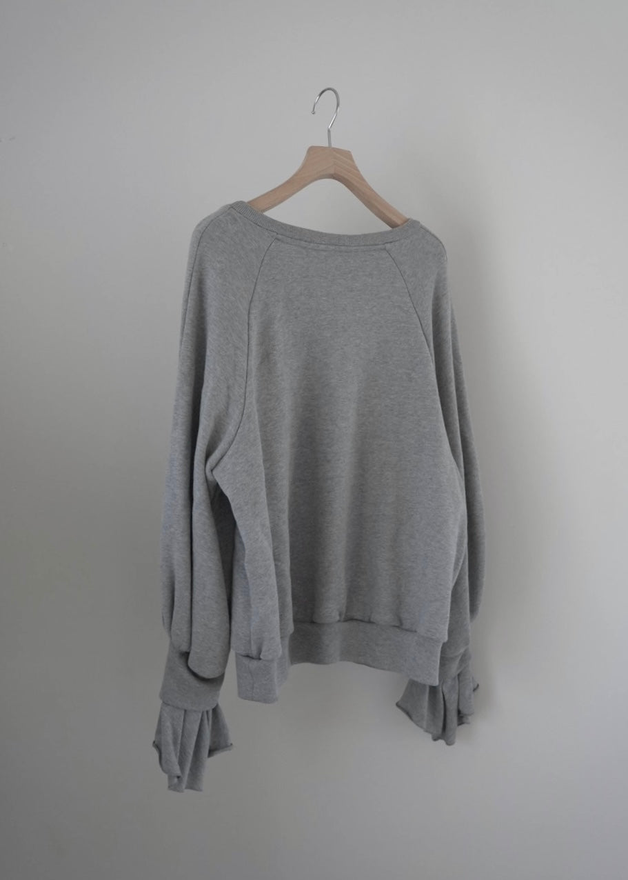 lib band sleeve pullover (gray)