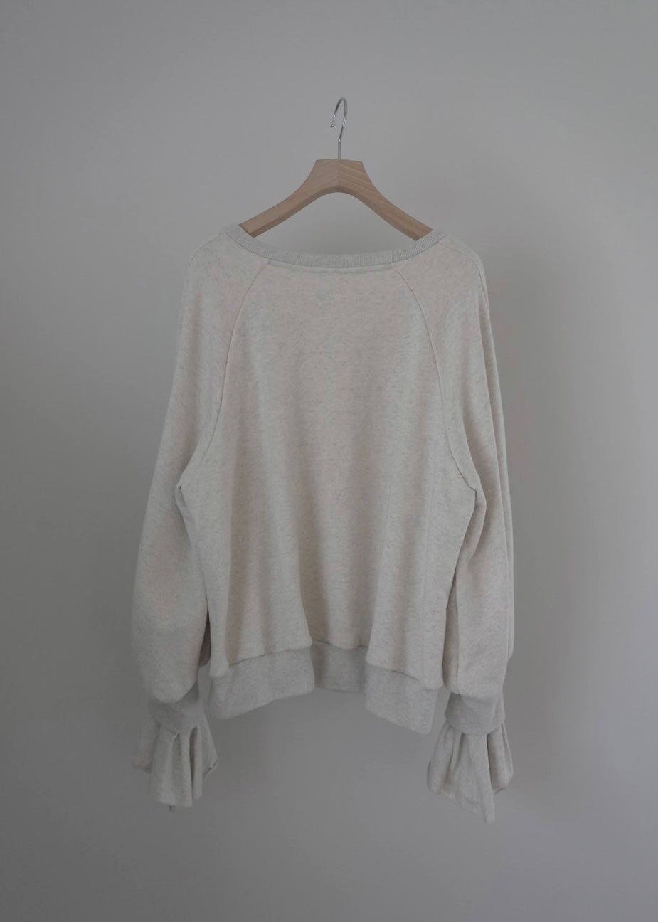 lib band sleeve pullover (white)