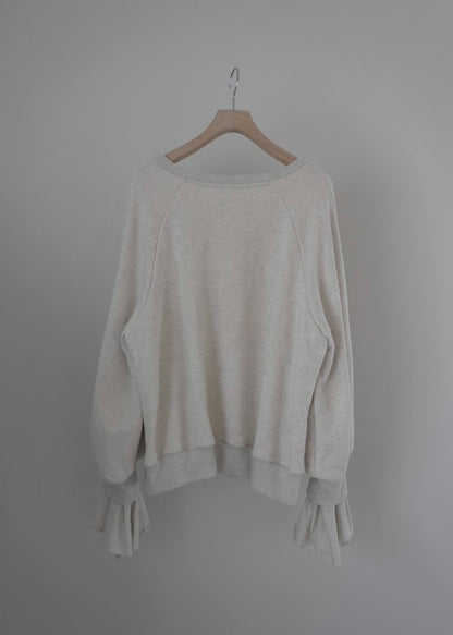 lib band sleeve pullover (white)