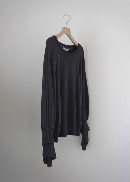 lib band sleeve pullover (charcoal)