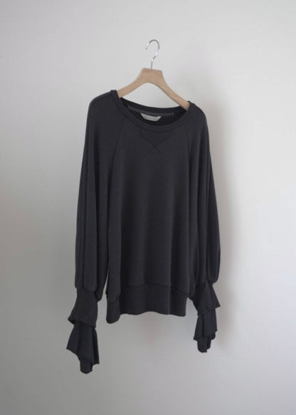 lib band sleeve pullover (charcoal)