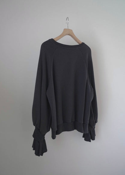 lib band sleeve pullover (charcoal)