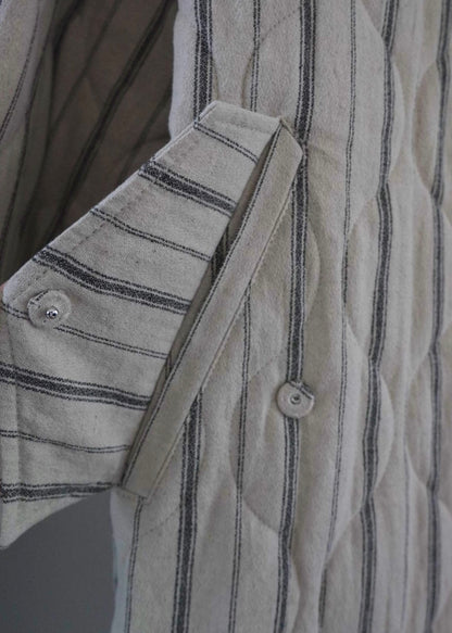 stripe quilt over jacket (écru)