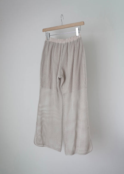 cotton net pants for layered (light beige)