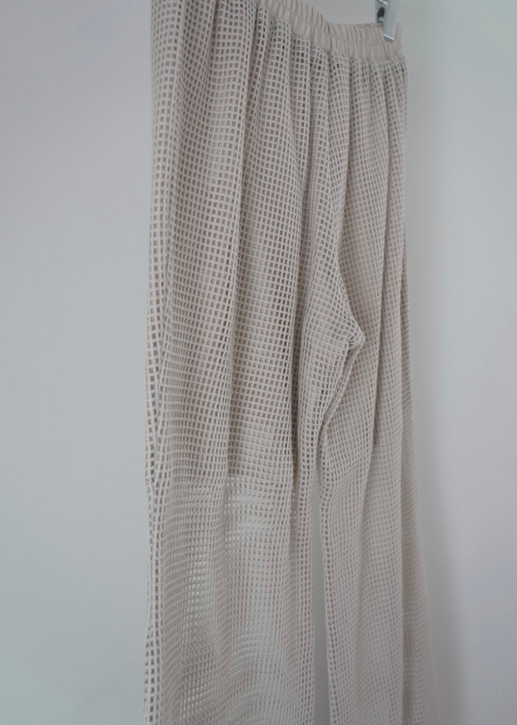 cotton net pants for layered (light beige)