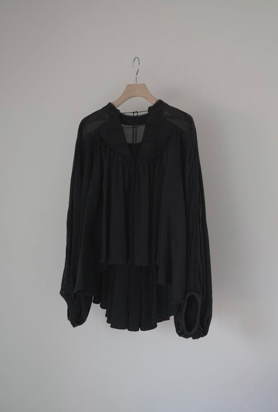 3ren ribbon blouse (black)