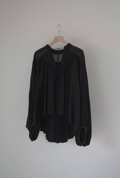 3ren ribbon blouse (black)