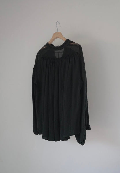 3ren ribbon blouse (black)