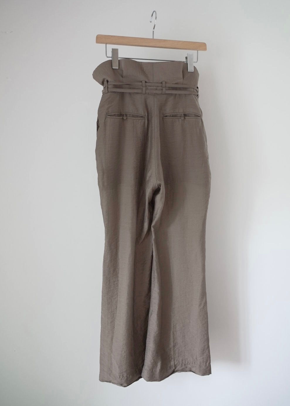 double ribbon sheer pants (brown)