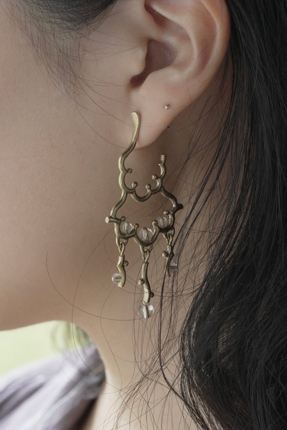 [ pre order ] chandelier series vol.6 "Dew" pierce & earring ( brass )