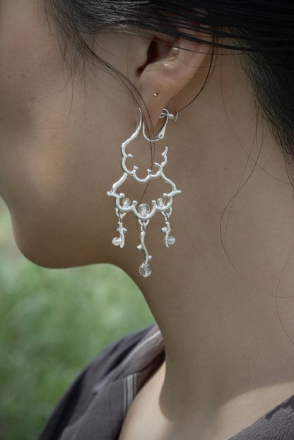 [ pre order ] chandelier series vol.6 "Dew" pierce & earring ( silver )
