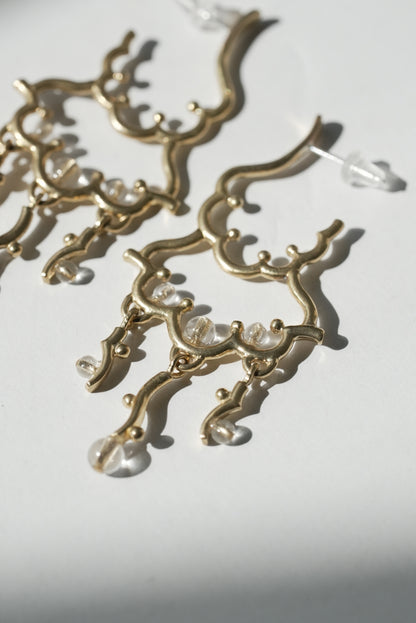[ pre order ] chandelier series vol.6 "Dew" pierce & earring ( brass )