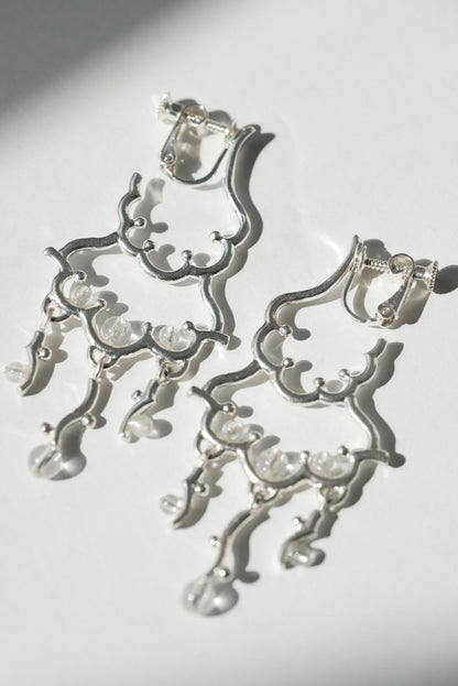 [ pre order ] chandelier series vol.6 "Dew" pierce & earring ( silver )