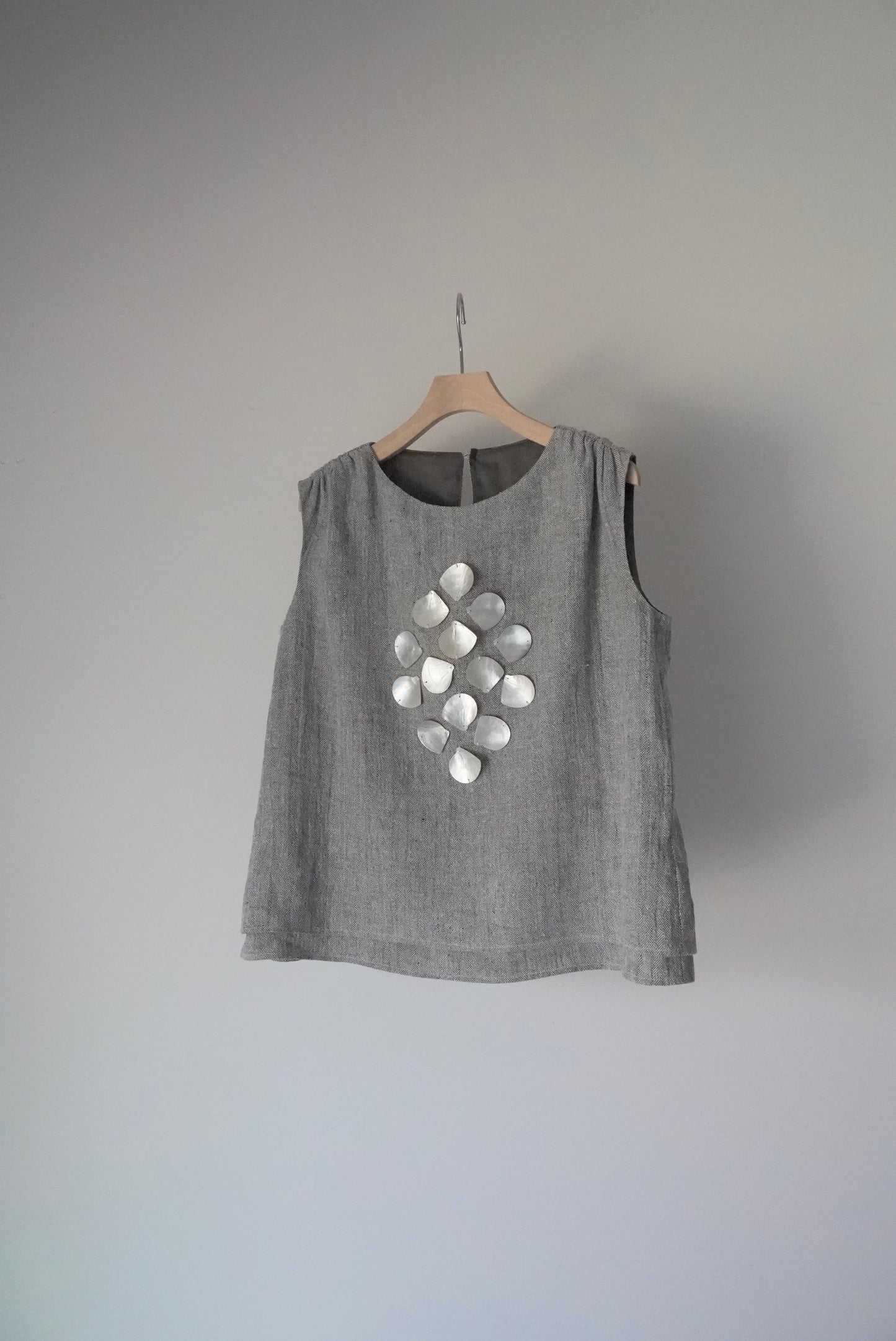 <ご予約商品> shell tops ( gray )