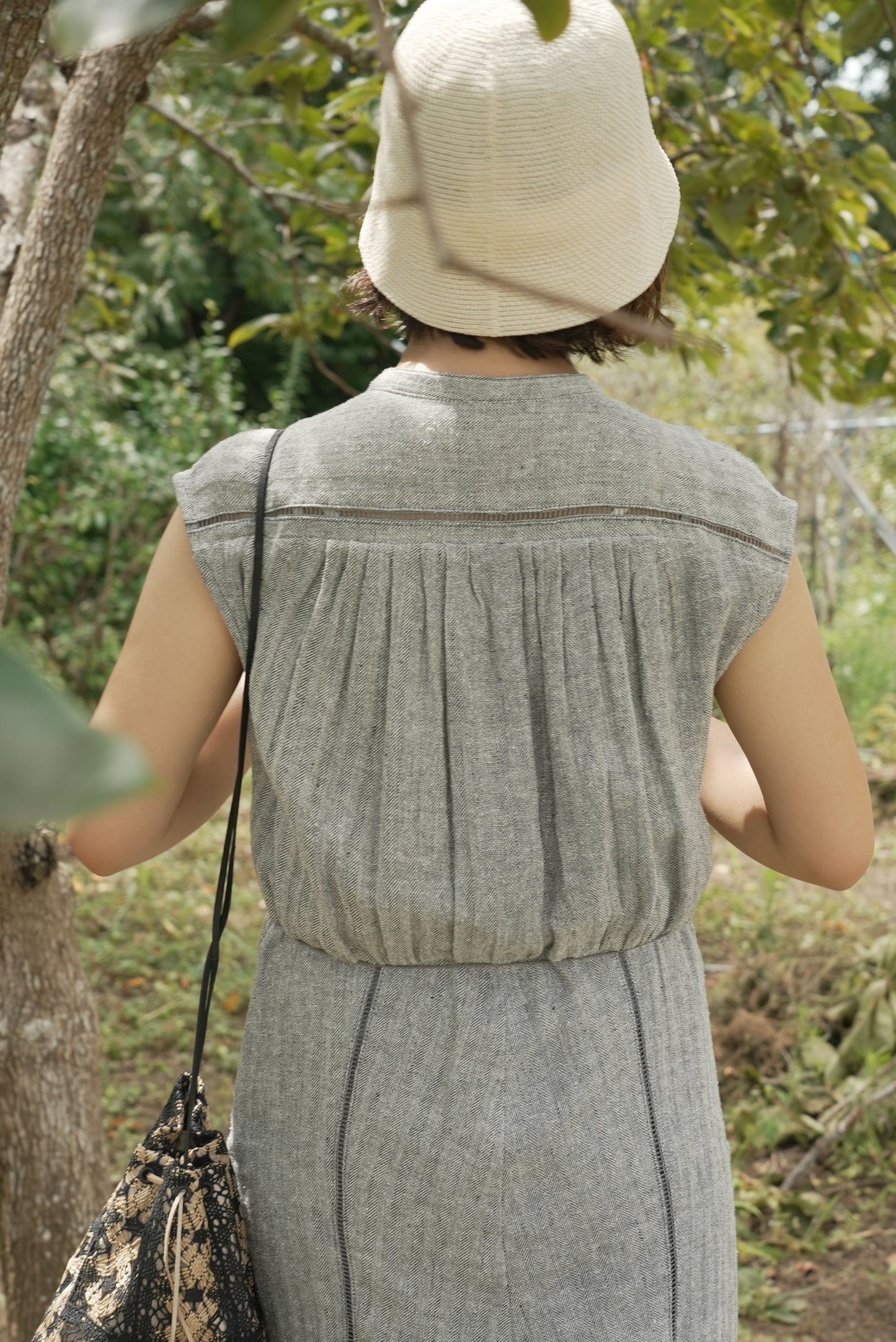 herringbone patch lace jump suit