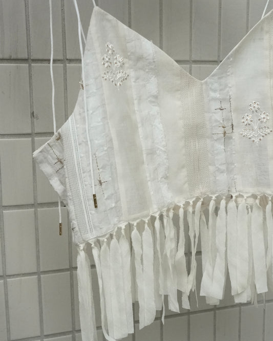 < 7月上旬お届け > sparkle patch camisole ( white )