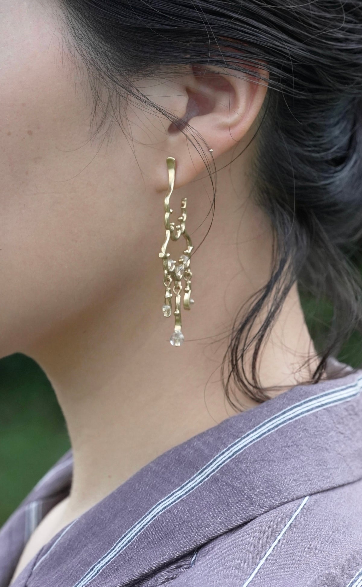 [ pre order ] chandelier series vol.6 "Dew" pierce & earring ( brass )