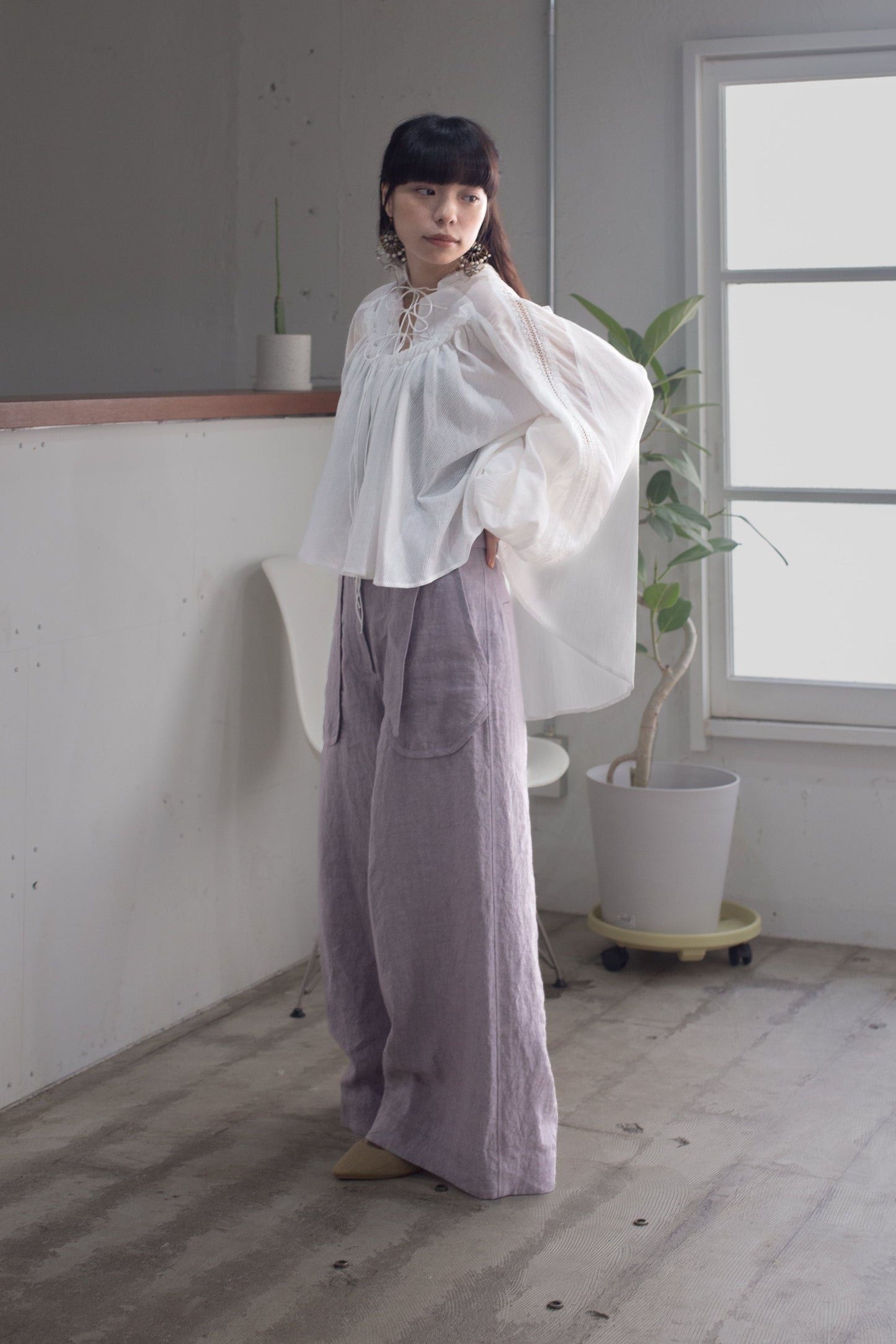 dish cloth linen pants (akebi)