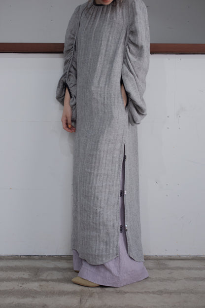 fullness sleeve herringbone dress