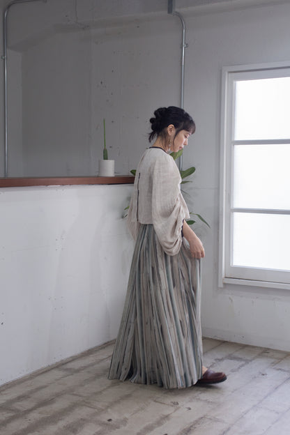 vague land scape patch flare skirt