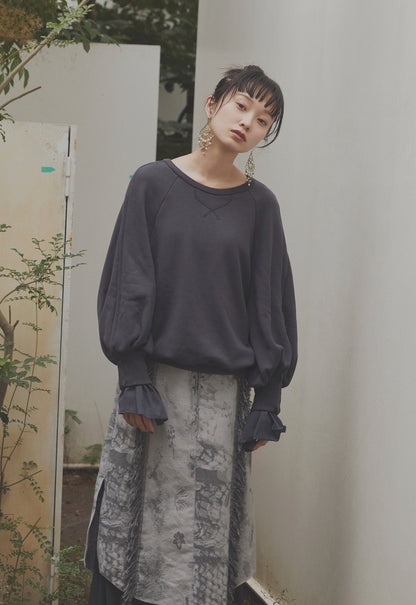 lib band sleeve pullover (charcoal)